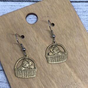 VINTAGE/RETRO kitty cat earrings